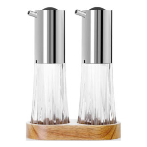 AdHoc TUTO Scaldavivande con base legno acacia