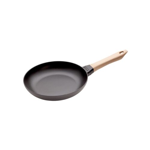 staub-padella-24-cm-1.jpg Staub Padella in ghisa vetrificata manico legno - nero