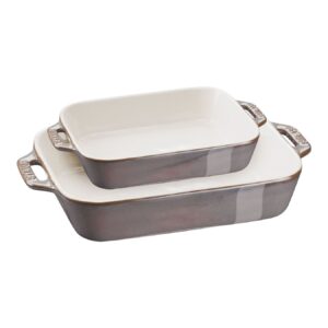 Staub Cocotte in ghisa vetrificata con cestello vapore - grigio