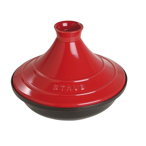 Staub Tajine in ghsa vetrificata con coperchio ceramica 28cm - rosso