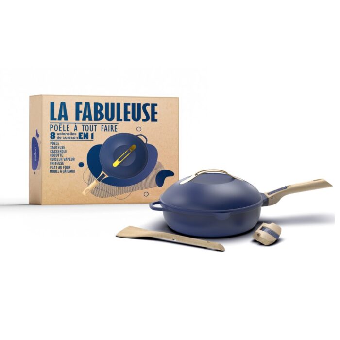 Cookut LA FAVOLOSA Padella con coperchio e accessori - bluberry