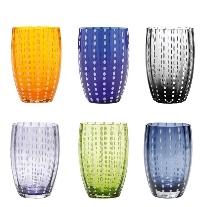 Zafferano Tableware Perle Tumbler Colori Assortiti 6 Pz - Set 2