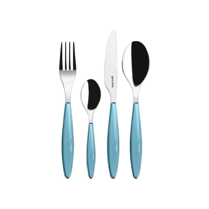 Guzzini FEELING Set posate per 6 persone, 24 pezzi - sea blue