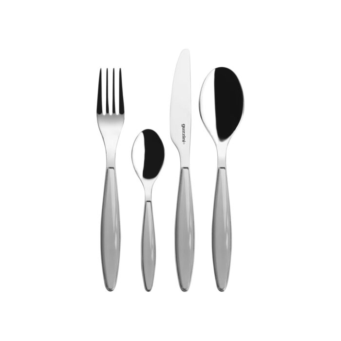 Guzzini FEELING Set posate per 6 persone, 24 pezzi - sky grey