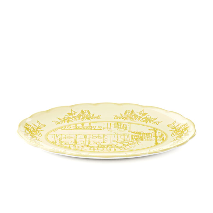 Guzzini JOSEPHINE Vassoio ovale grande in melamina - giallo polvere
