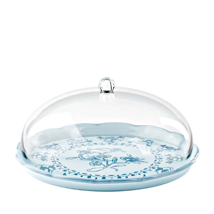 Guzzini JOSEPHINE Set tortiera con piatto in melamina - celeste polvere