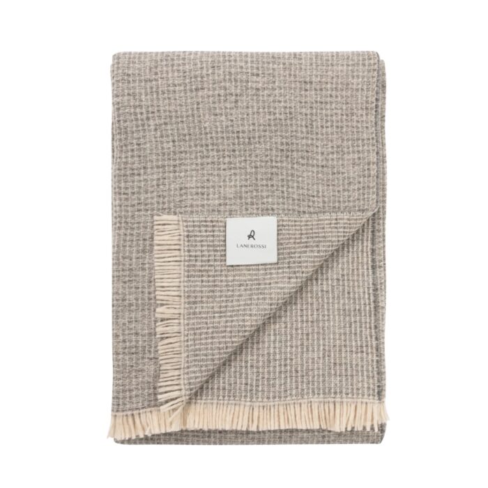 Lanerossi ROSSI MOON Plaid 100% extrafine merino 130x180cm - grigio grigio