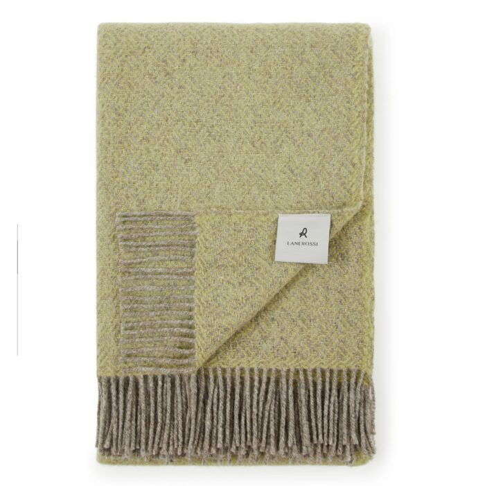 Lanerossi MATA MATA Plaid in pura lana 130x220 - green green