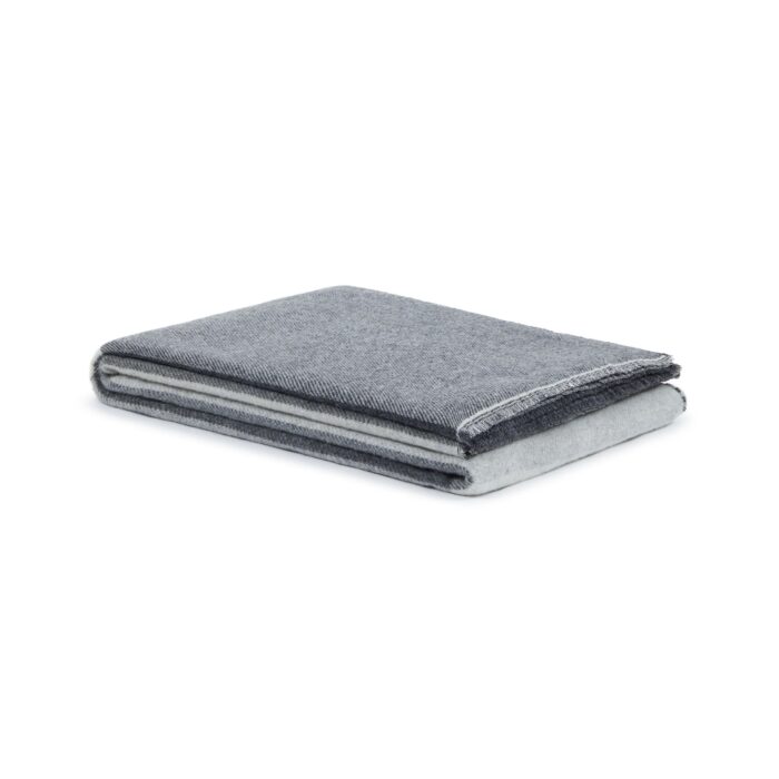 Lanerossi ASCOT Plaid in pura lana e cashmere 130x190 - grigio grigio