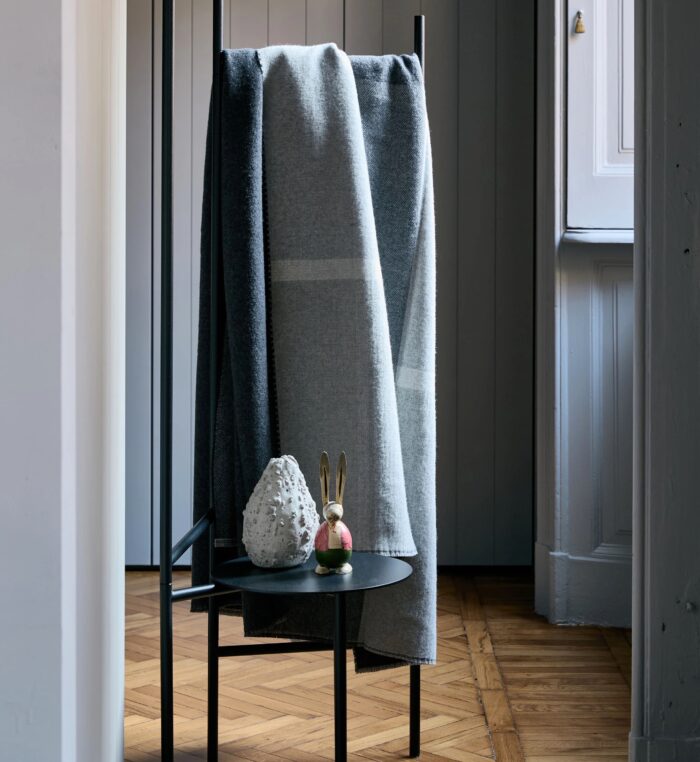 Lanerossi ASCOT Plaid in pura lana e cashmere 130x190 - grigio grigio