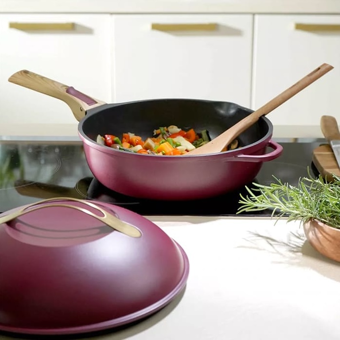 Cookut LA FAVOLOSA Padella con coperchio e accessori - rubis rosso