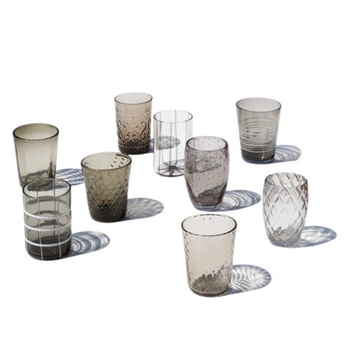 Zafferano Tableware MELTING POT  Bicchiere tumbler 6 pezzi assortiti - grigio
