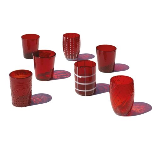 Zafferano Tableware MELTING POT  Bicchiere tumbler 6 pezzi assortiti - rosso