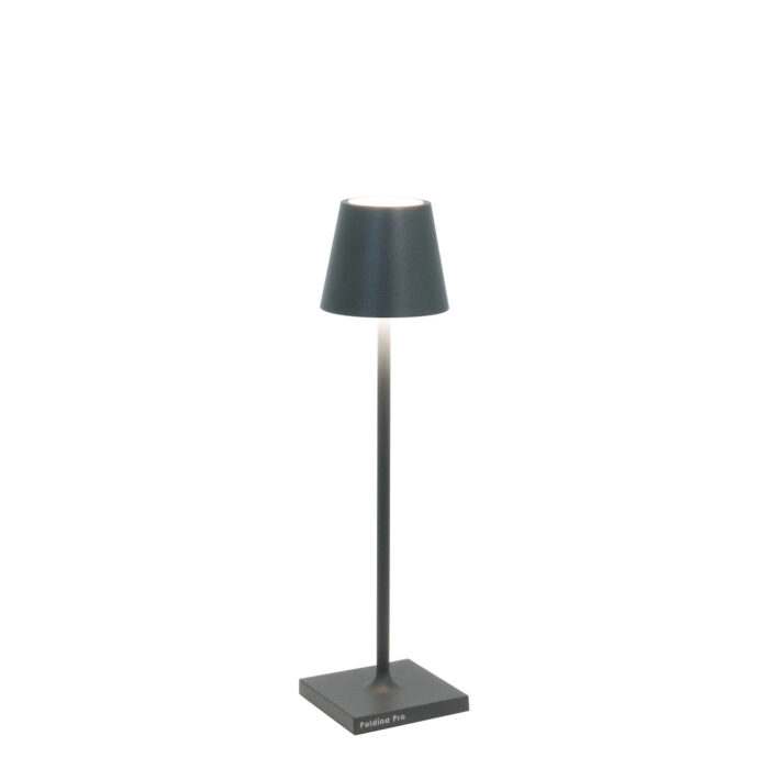 Zafferano Luci POLDINA PRO MICRO Lampada da tavolo - grigio scuro raggrinzante grigio scuro raggrinzante