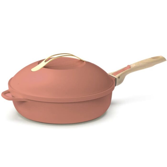 Cookut LA FAVOLOSA Padella con coperchio e accessori - rosa cipria