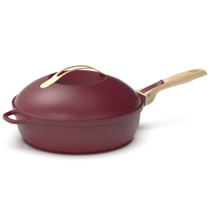 Cookut LA FAVOLOSA Padella con coperchio e accessori - rubis rosso