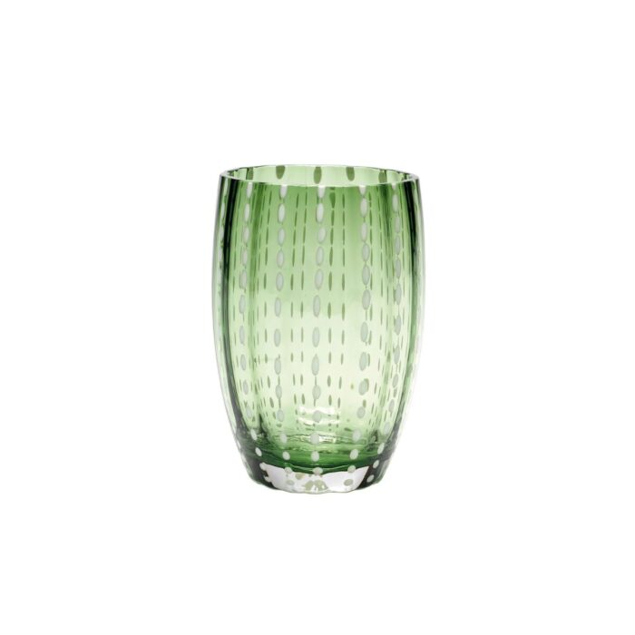 Zafferano Tableware PERLE Kit 2 bicchieri tumbler - verde inglese