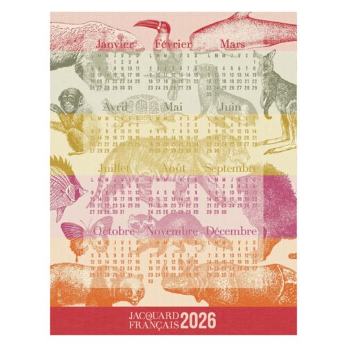 Le Jacquard Français CALENDRIER 2026 strofinaccio 80x60 - echappeeanimaliere