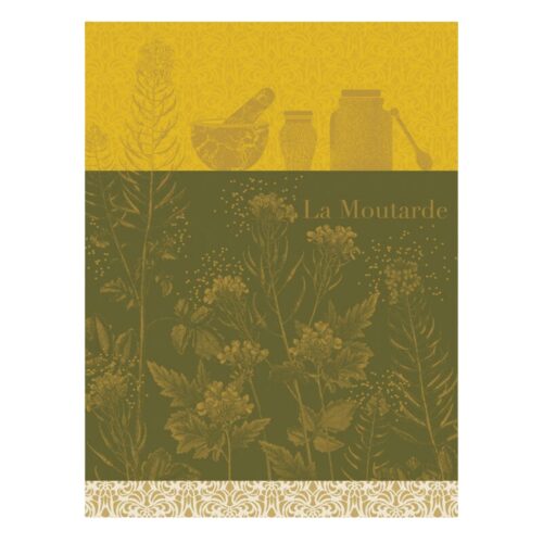 Le Jacquard Français MOUTARDE EN FLEURS JAUNE strofinaccio 80x60 - jaune