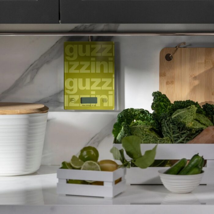 Guzzini Bilancia da cucina digitale rettangolare vetro LABEL - verde avocado