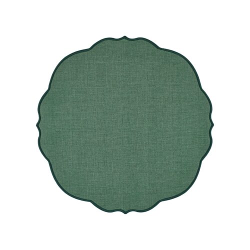 12790964.jpg Guzzini FLOWERS tovaglietta tonda double face - verde bosco
