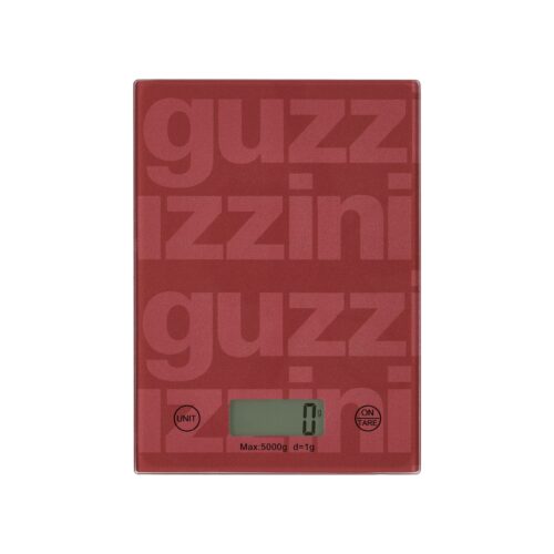 136601272.jpg Guzzini Bilancia da cucina digitale rettangolare vetro LABEL - rosso malva
