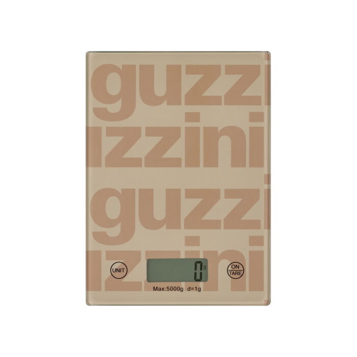 Guzzini Bilancia da cucina digitale rettangolare vetro LABEL - argilla scuro