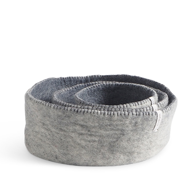 Aveva Set 3 contenitori in feltro - grey