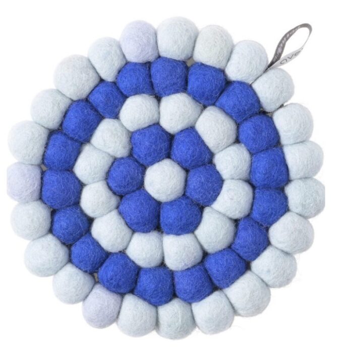 Aveva Sottopentola tondo in feltro - blue-dots