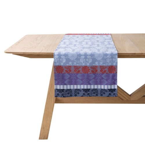 chemin-de-table_gipsy_azur_ps.jpeg Le Jacquard Français GIPSY AZUR striscia da tavolo 50x150 - azur