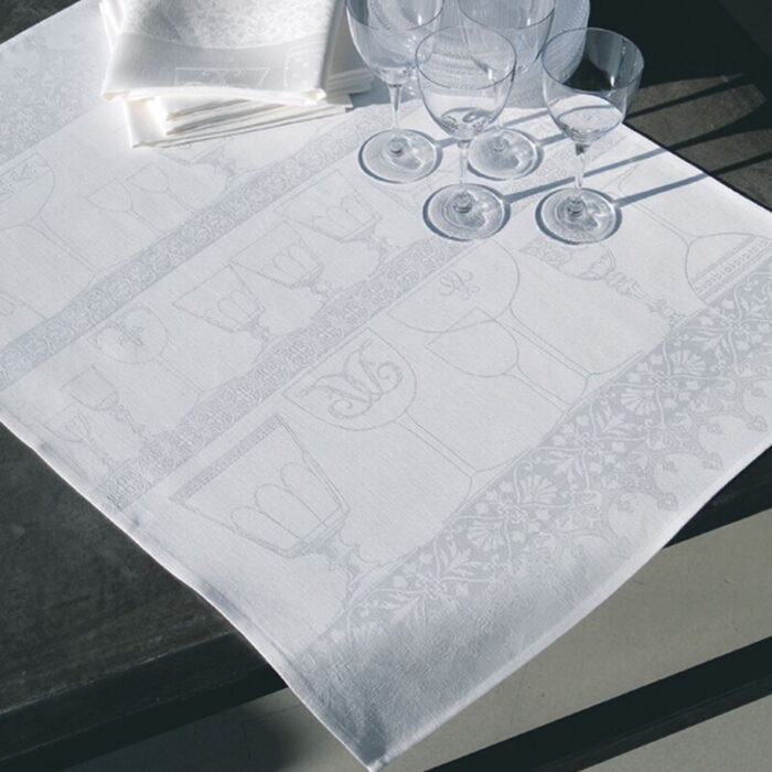 Le Jacquard Français CRISTAL BLANC asciugabicchieri 80x60 - blanc