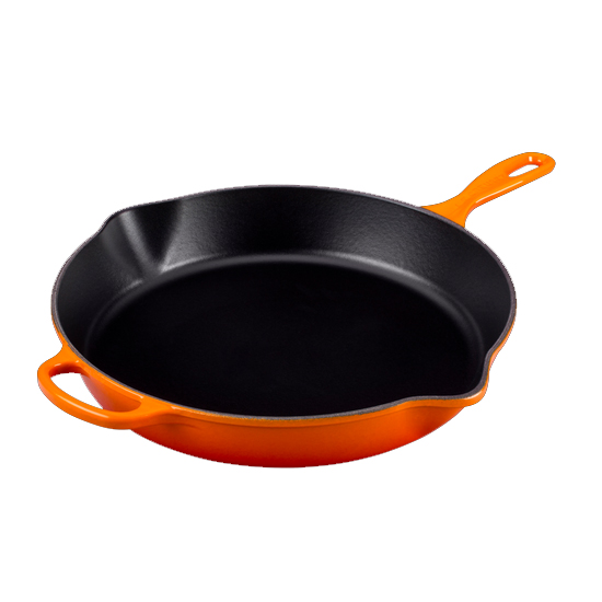 Le Creuset Padella doppio becco profonda liscia 26cm  - arancio