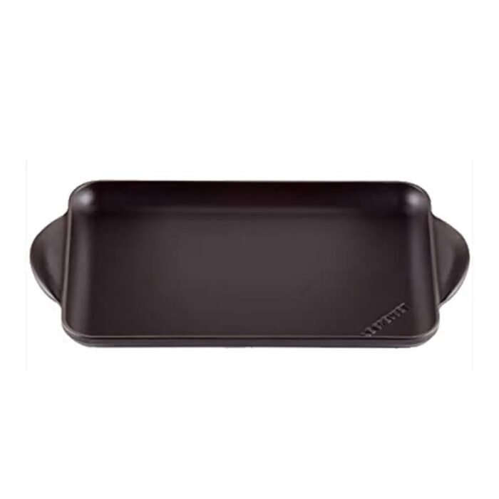 Le Creuset Grill rettangolare liscio Tradition 32x22cm - nero matt