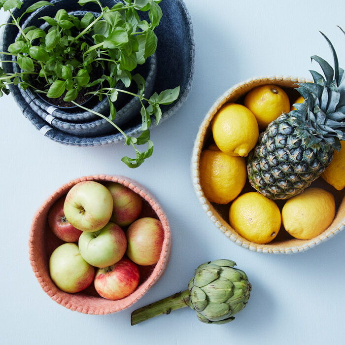 Aveva Set 3 contenitori in feltro - grey