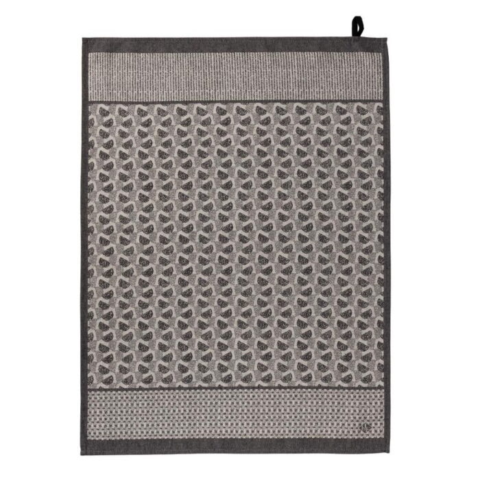 torchon_empreintes_charbon_ps.jpeg Le Jacquard Français EMPREINTES CHARBON strofinaccio 80x60 - charbon