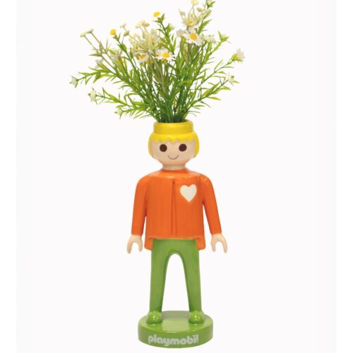 Blogo PLAYMOBIL MEN ORANGE 25cm statua/vaso fiori in ceramica