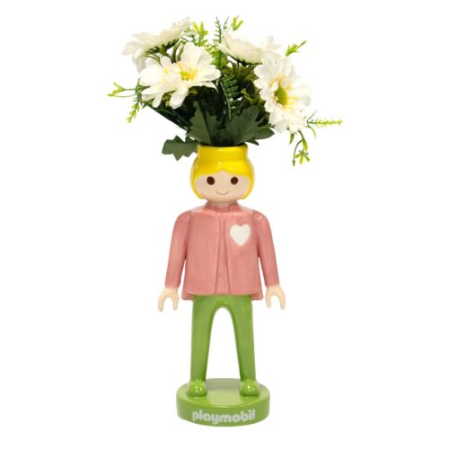 Blogo PLAYMOBIL WOMEN PINK 25cm statua/vaso fiori in ceramica