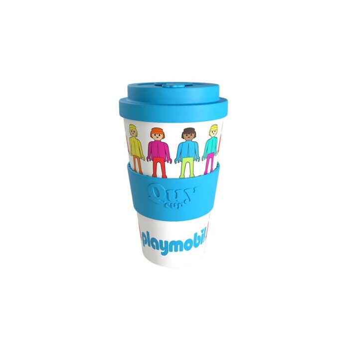 QuyCup PLAYMOBIL 2 - FLUO bicchiere alto con coperchio