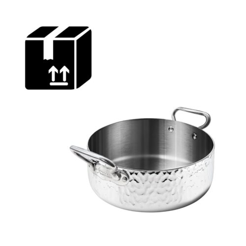 Agnelli 1907 3PLY MARTELLATO Kit 9 pezzi (5 cottura + 4 coperchi acciaio)