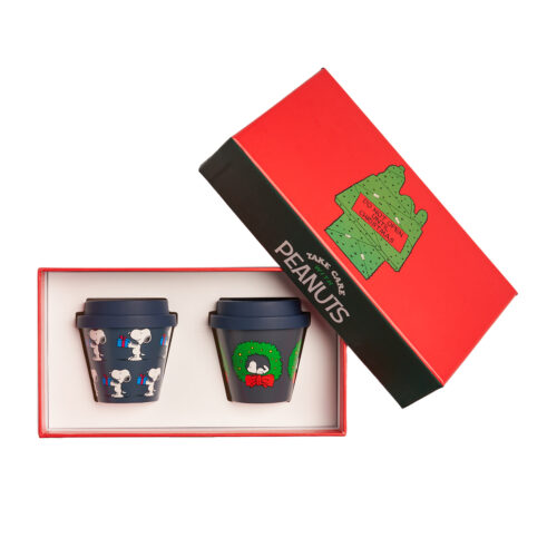 GIF290-1070_1.jpeg QuyCup SNOOPY NATALE 13 set 2 tazze caffè con coperchio