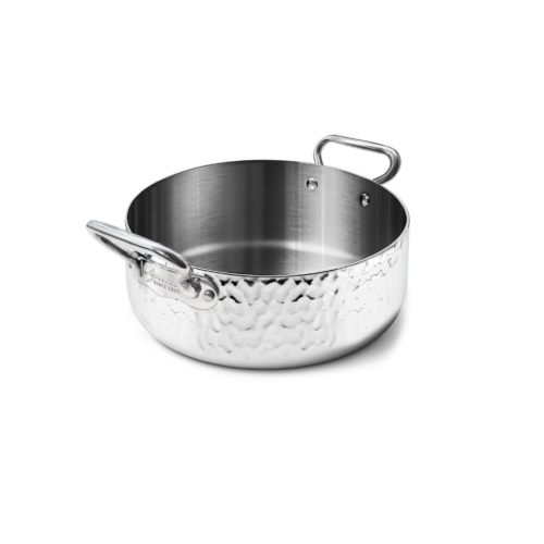 Agnelli 1907 3PLY MARTELLATO Casseruola bassa 2 manici 28cm h11cm