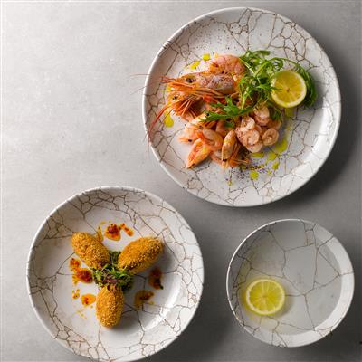 Churchill KINTSUGI Kit piatti per 4 persone 12 pezzi - agate grey