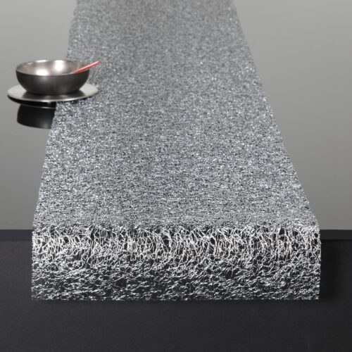 chilewich-1-5.jpg Chilewich Runner 33x178cm Metallic Lace - Silver