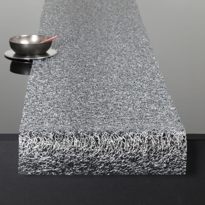 chilewich-1-5.jpg Chilewich Runner 33x178cm Metallic Lace - Silver