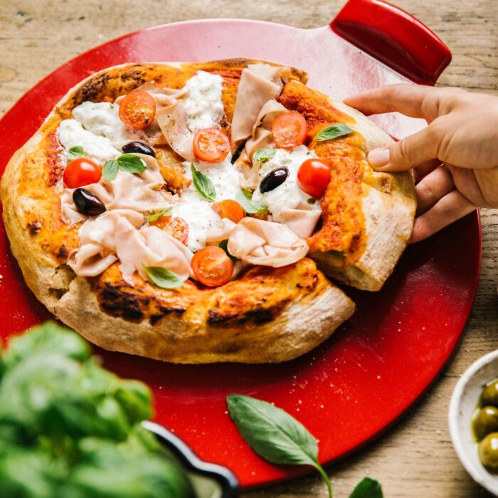 Emile Henry Pizza stone fondo liscio 37cm - gran cru