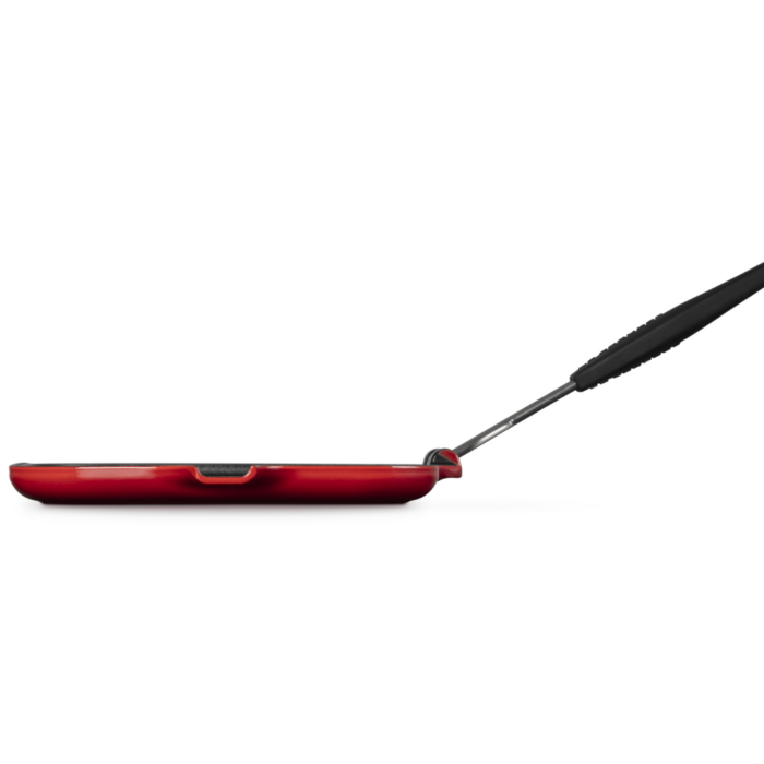 Le Creuset Bistecchiera rettangolare 36x20cm manico pieghevole - ciliegia