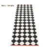 Pappelina MARRE Tappeto Black/ V, Coral stripe - black