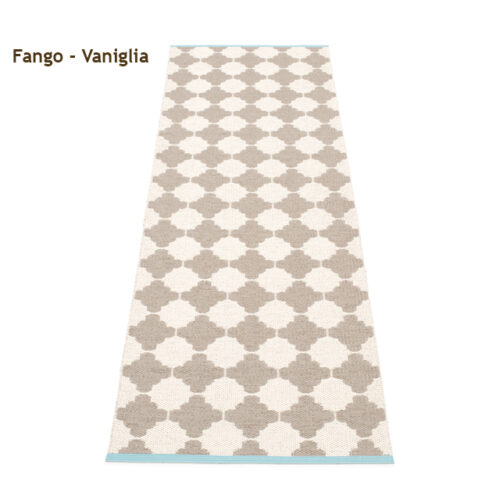 Pappelina MARRE Tappeto Mud/ V, Turquoise stripe - mud