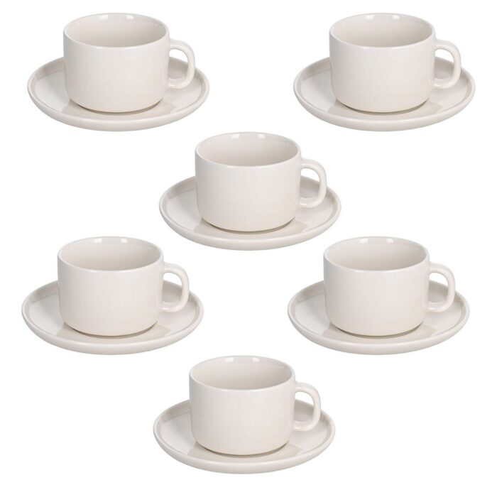 Tognana EDGE Set 6 tazze caffè con piattino 90cc
