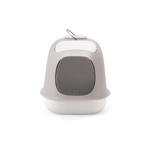 United Pets Minù vaschetta igienica coperta tortora/bianca